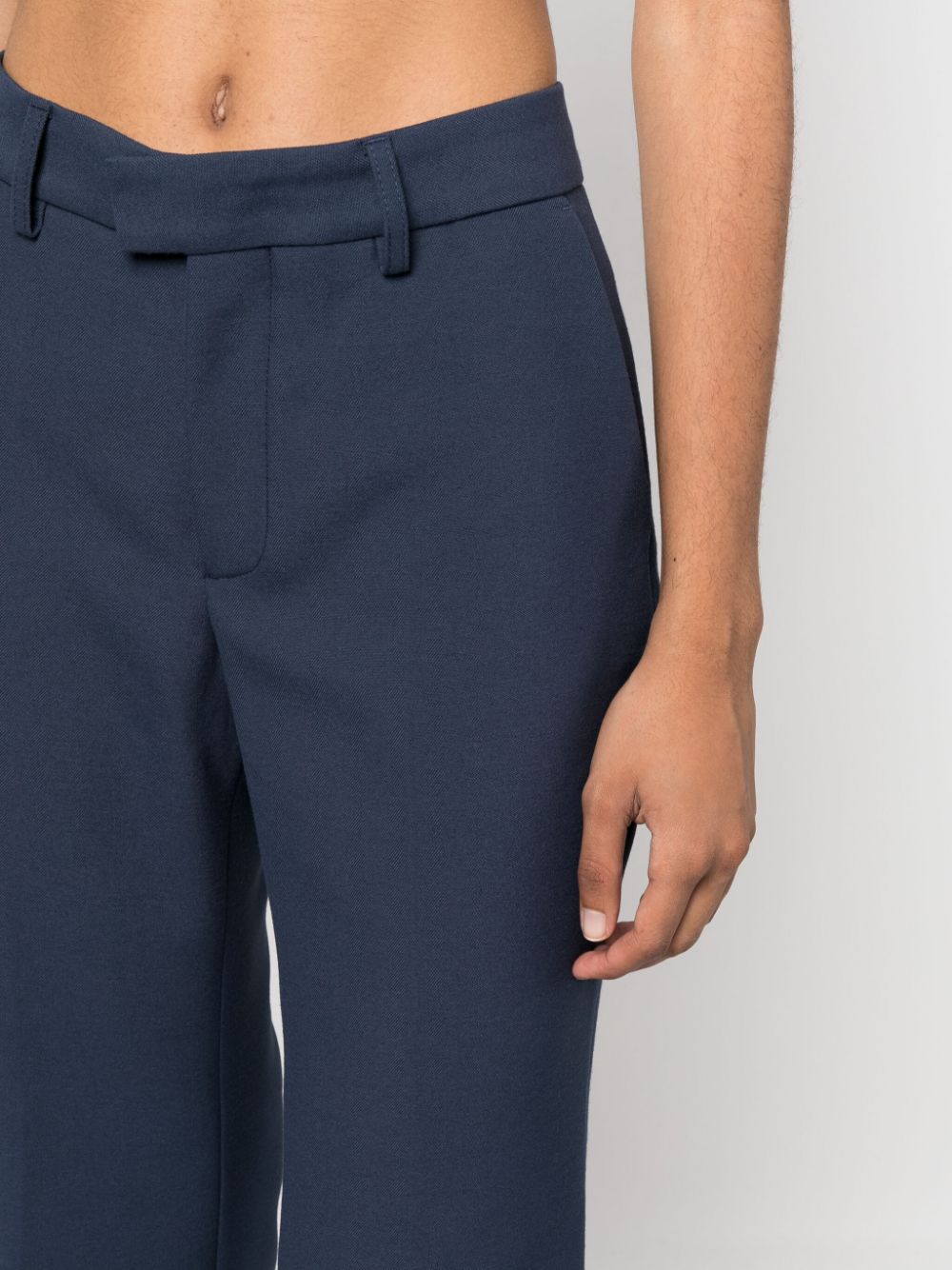 Shop Closed Wide-leg Cropped Trousers In Blue
