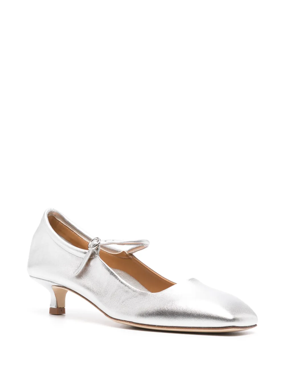 Aeyde Ines 35mm ballerina pumps - Zilver