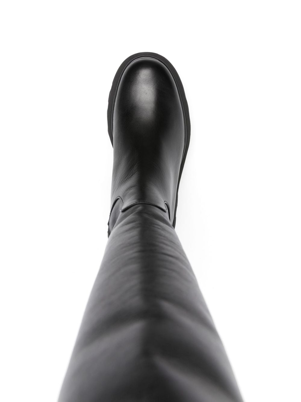 Shop Paloma Barceló 60mm Knee-high Leather Boots In Black
