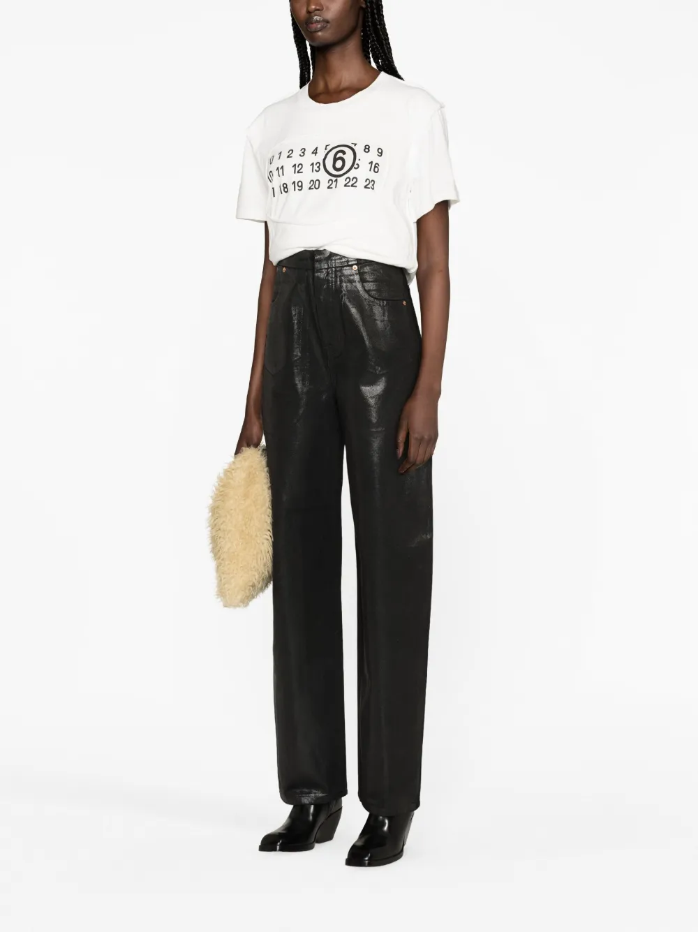 MM6 Maison Margiela Coated tapered-leg Jeans - Farfetch
