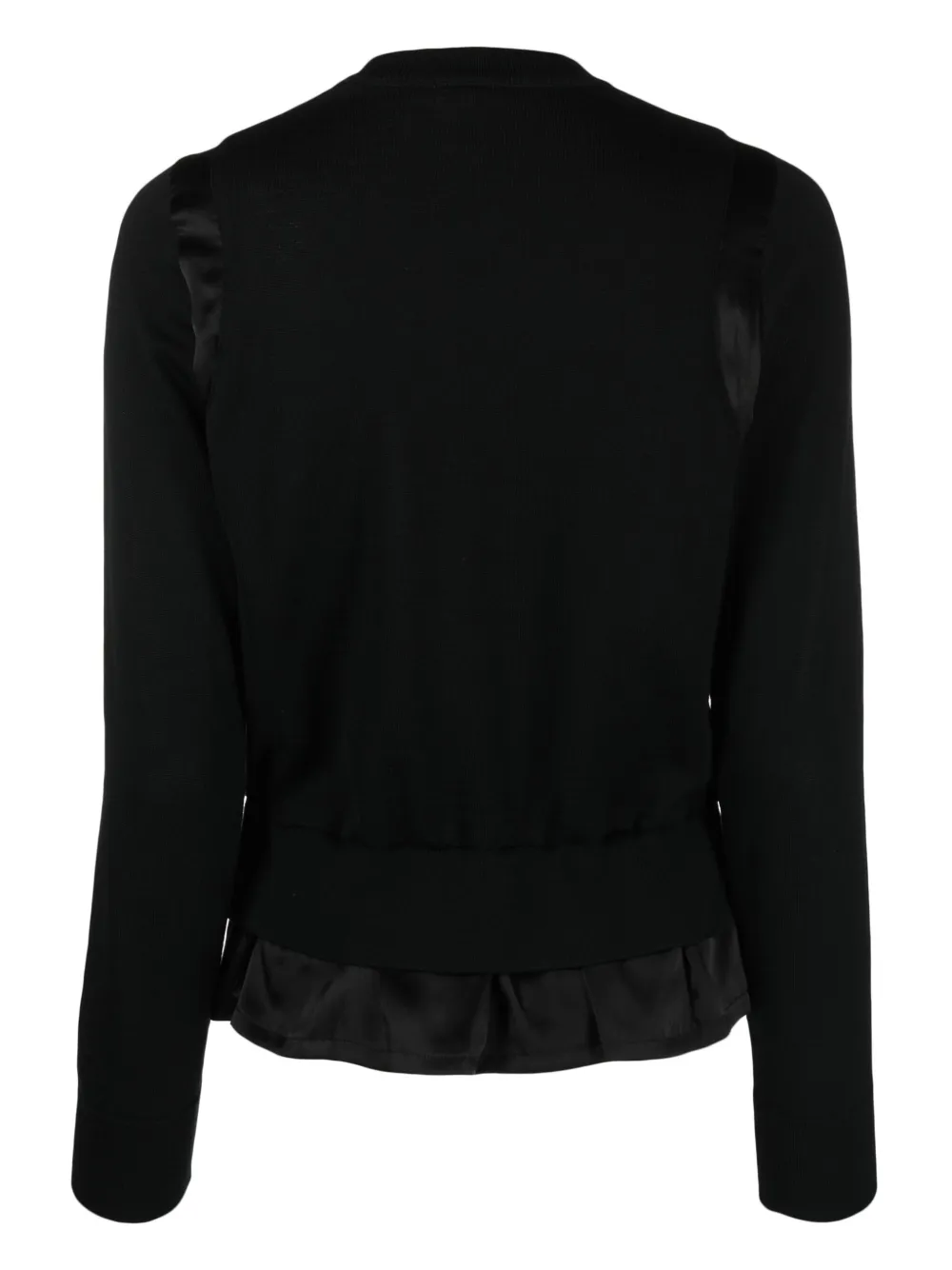 Noir Kei Ninomiya layered wool jumper - Zwart