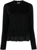 Noir Kei Ninomiya layered wool jumper - Black
