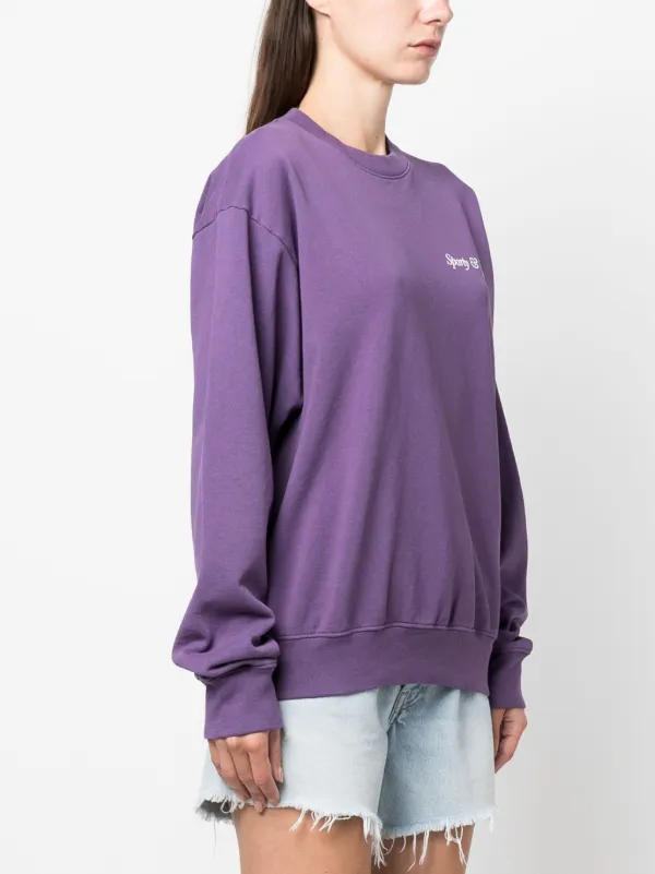 【関税込み】Sporty & Rich パープル ボンディングロゴ Tシャツ Sporty & Rich(スポーティーアンドリッチ) Tシャツ・カットソー