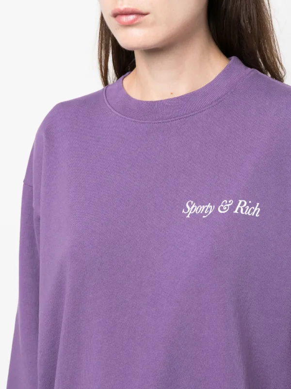 Sporty & Rich ロゴ スウェットシャツ | パープル | FARFETCH JP
