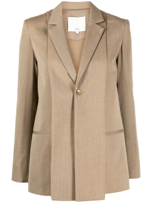 Blazer superposé à simple boutonnage - Tibi - Modalova