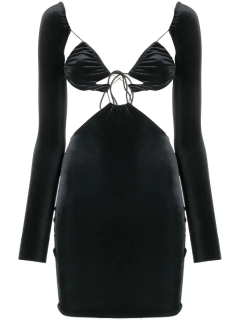 Amazuìn long-sleeve cut-out minidress