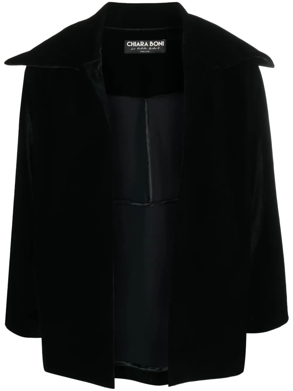 CHIARA BONI La Petite Robe Blazer met puntige revers Zwart