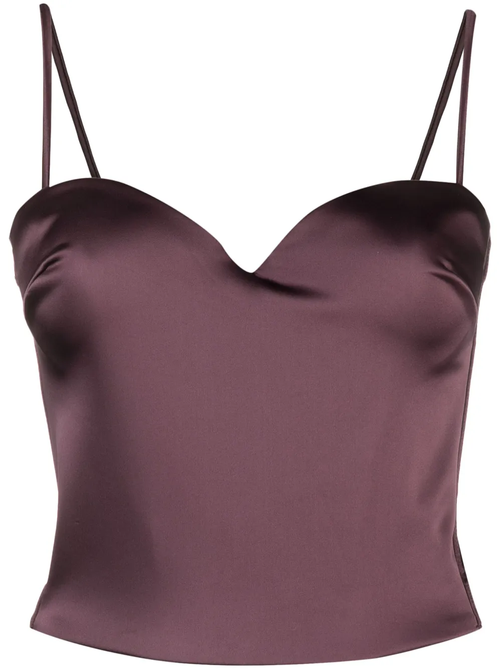 CHIARA BONI La Petite Robe satin-finish corset top