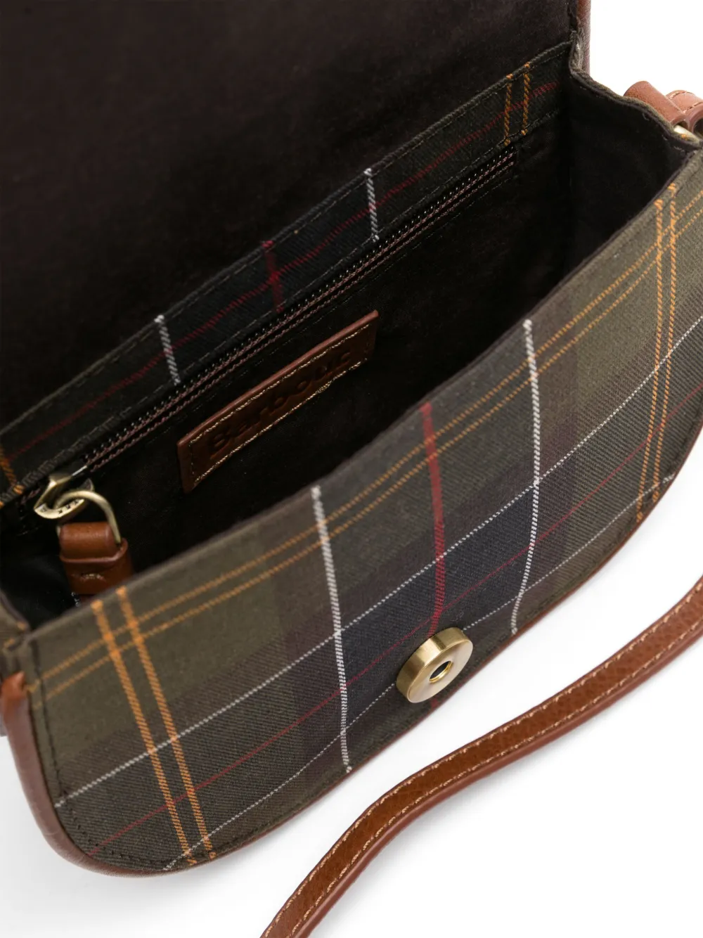 Barbour Leren schoudertas Groen