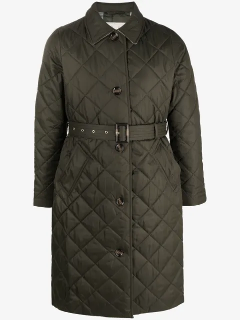 Barbour abrigo con capitonado de rombos y botones