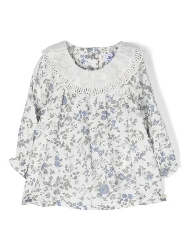 Tartine Et Chocolat floral-print scallop-collar Blouse - Farfetch