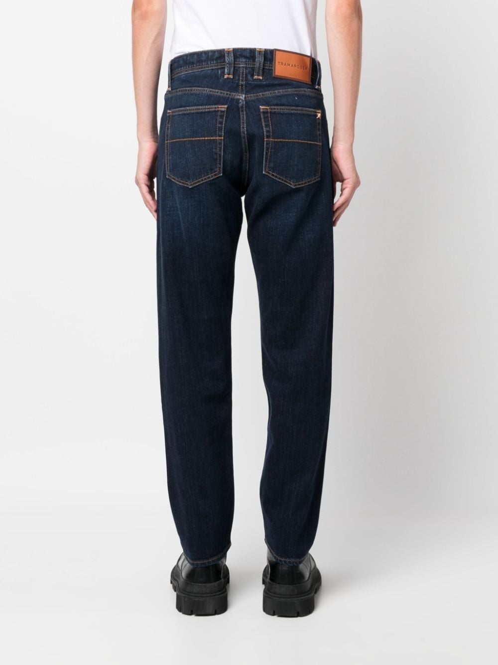 Shop Sartoria Tramarossa Mid-rise Slim-fit Jeans In Blue