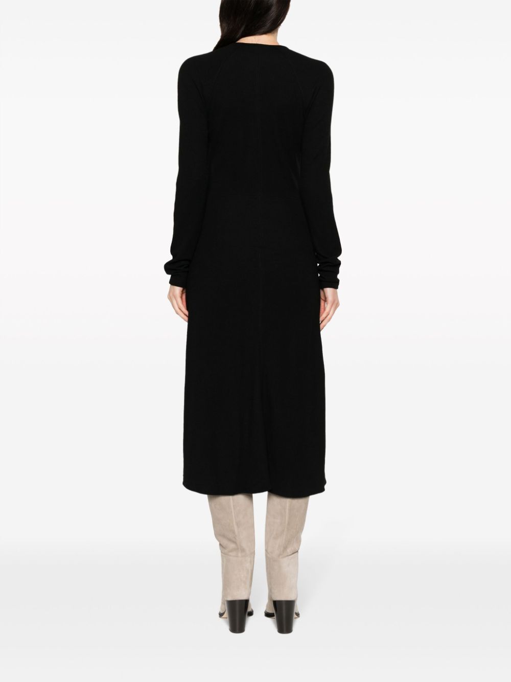 Shop Isabel Marant Keyhole-neck Midi Dress In Black