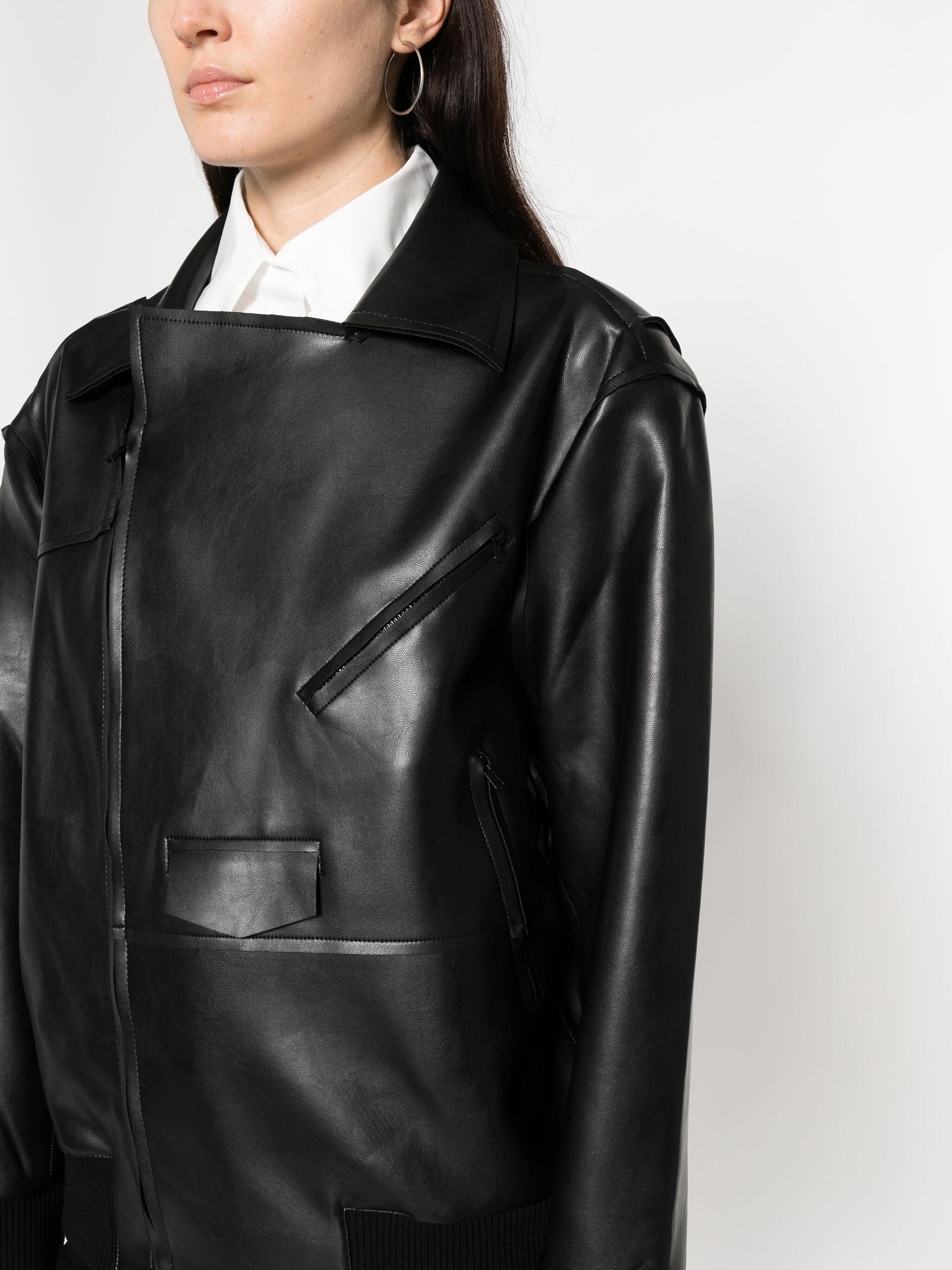 oversized moto jacket — Image 4
