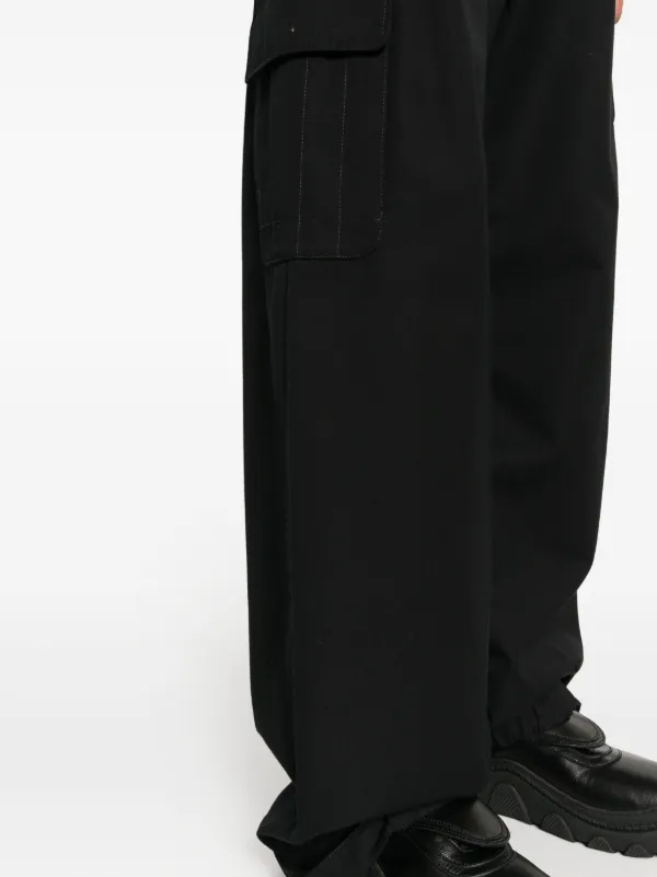 Off-White wide-leg wool-blend Trousers | Black | FARFETCH