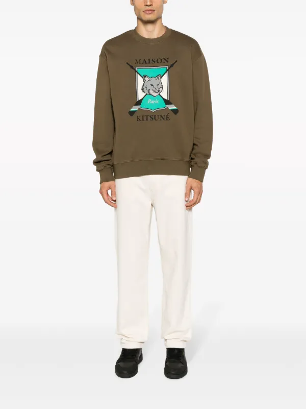 Maison Kitsuné ロゴ スウェットシャツ | グリーン | FARFETCH JP