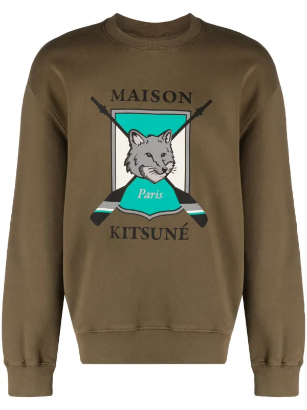 Maison Kitsuné ロゴ スウェットシャツ | グリーン | FARFETCH JP