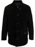 Brioni funnel-neck button-up jacket - Black