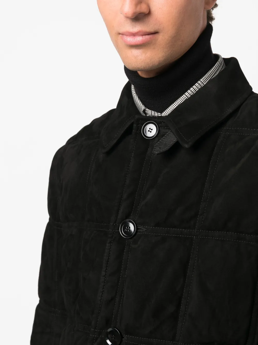Brioni Button-up jack Zwart