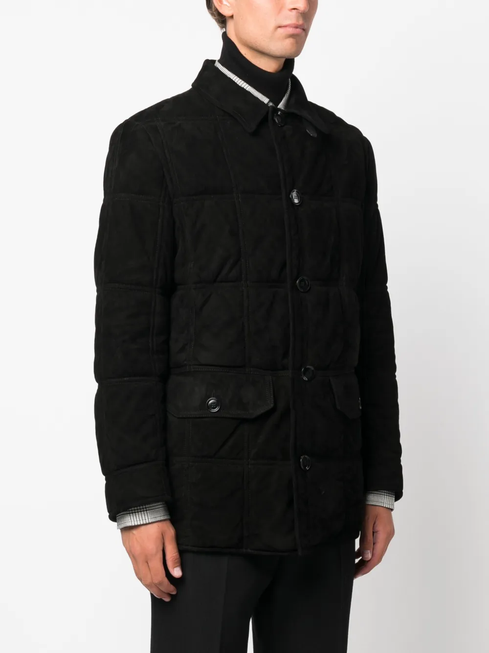 Brioni Button-up jack Zwart