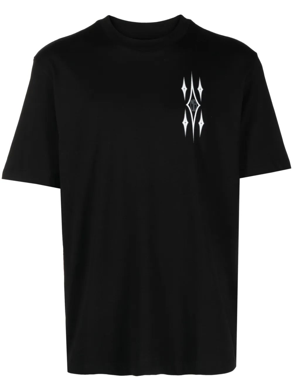 AMIRI T-shirt met argyle-print Zwart