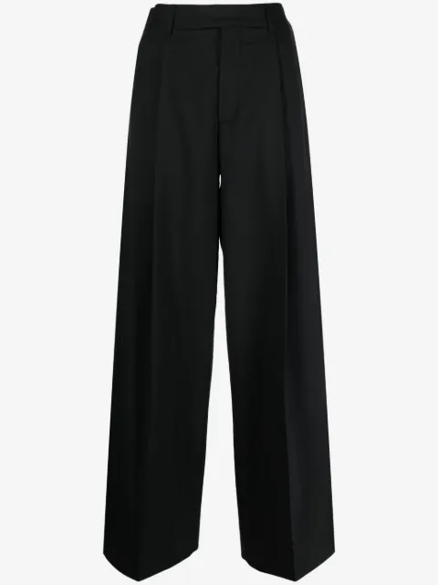 ARMARIUM concealed-front wool palazzo pant