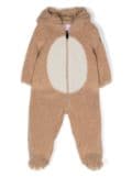 Il Gufo teddy-bear fleece onesie - Brown