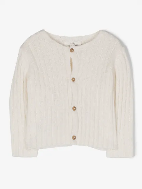 TEDDY & MINOU ribbed-knit long-sleeved cardigan
