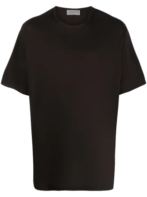 Yohji Yamamoto 크루 넥 코튼 티셔츠