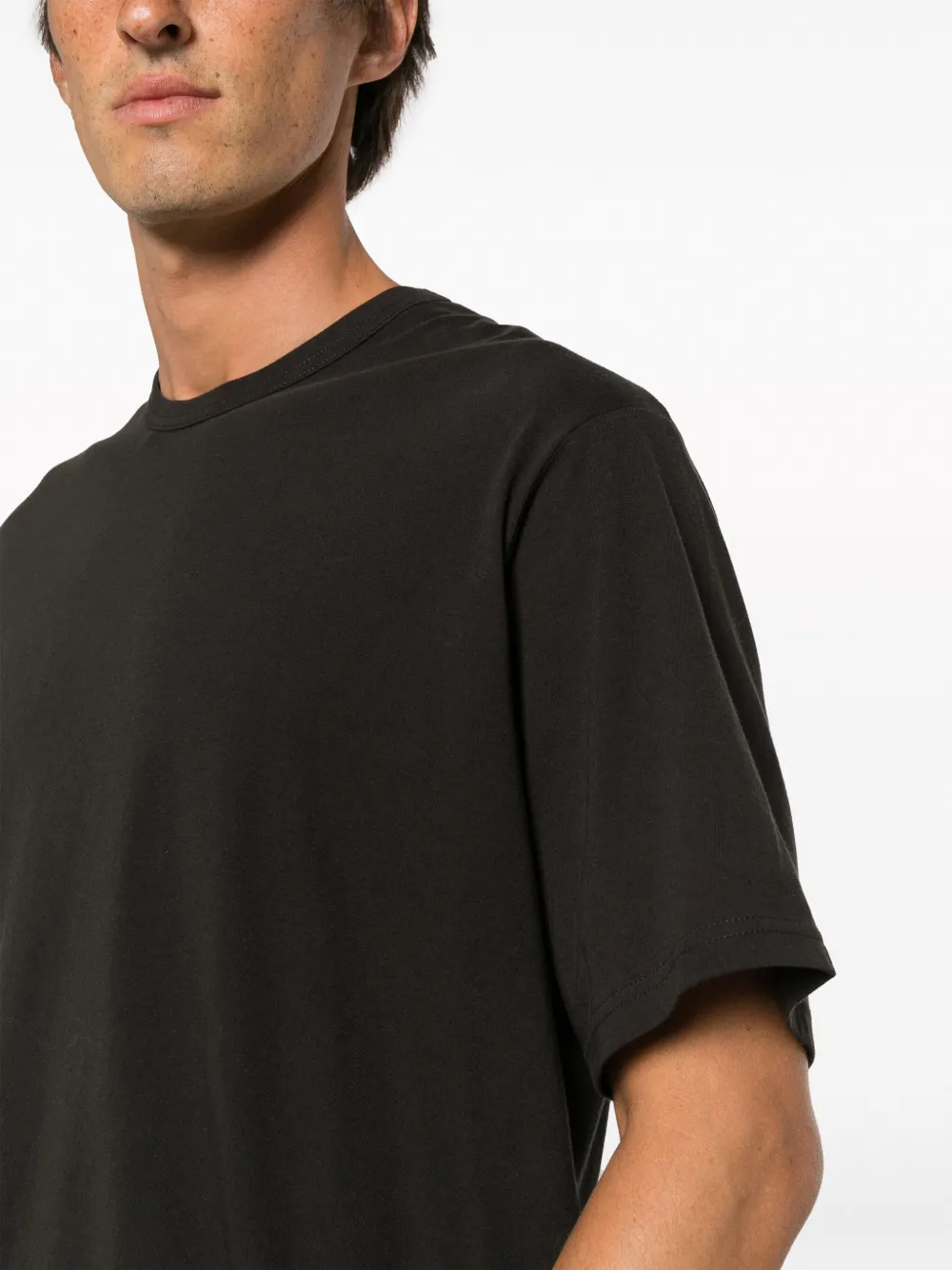 Yohji Yamamoto T-shirt met ronde hals Bruin