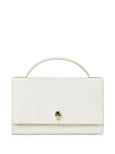 Alexander McQueen 스컬 크로커다일 엠보스드 미디엄 숄더 백