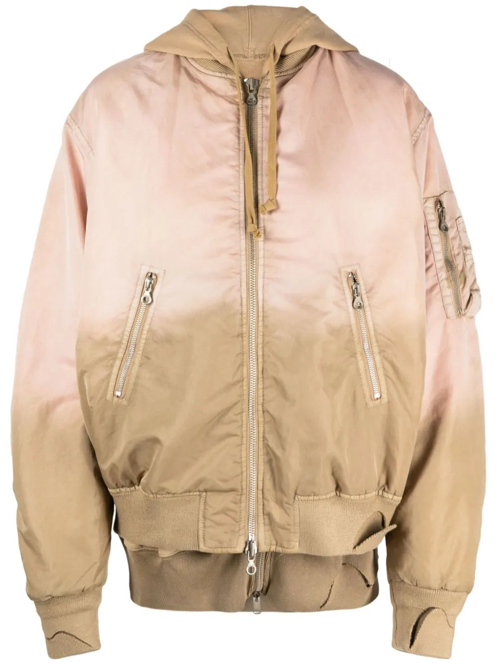 Diesel G-kamila Gradient-effect Jacket In Neutrals