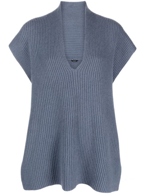 JOSEPH plunging V-neck ribbed-knit jumper Women