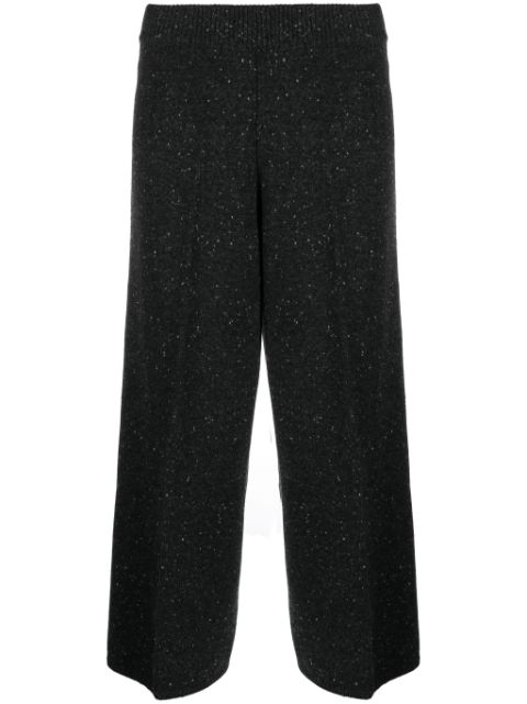 JOSEPH pressed-crease merino cropped trousers Women