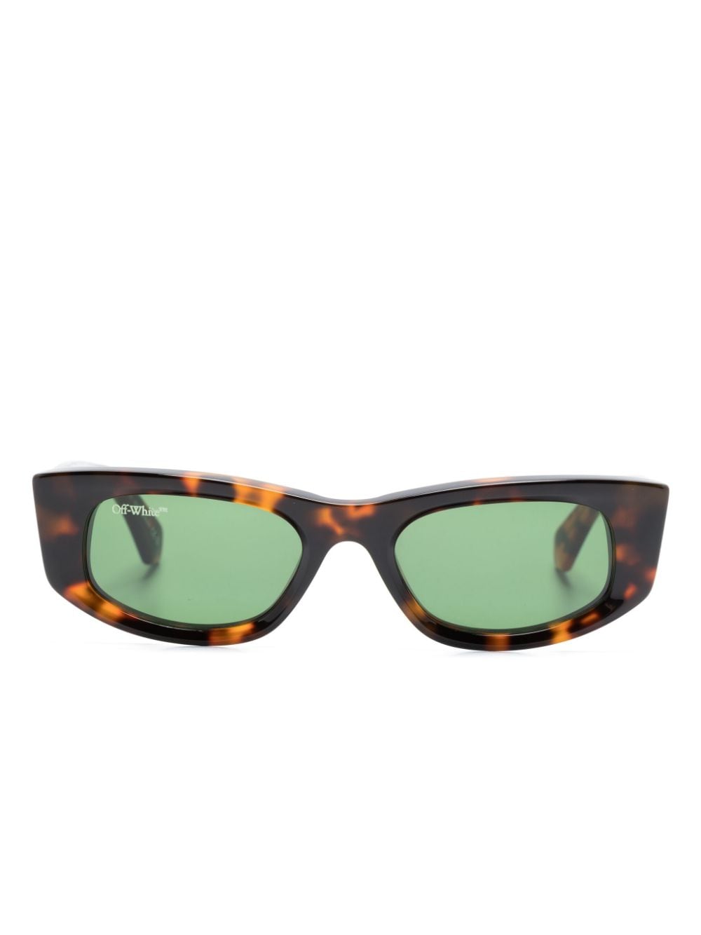 Off-white Matera Rectangle-frame Sunglasses In Brown