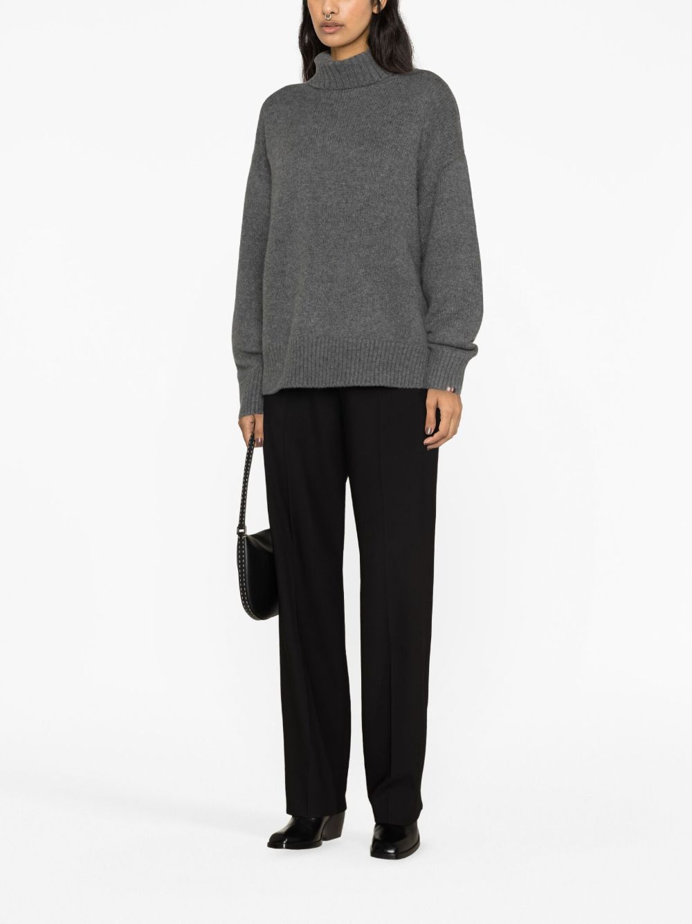 extreme cashmere roll-neck cashmere jumper - Grijs