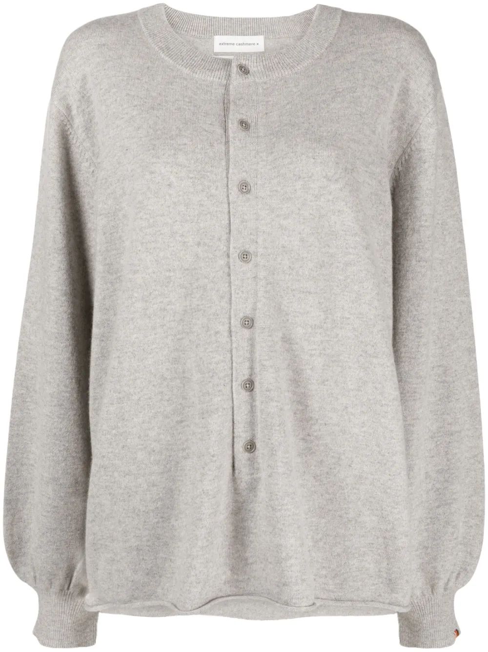 extreme cashmere EXTREME CASHMERE BI BUTTON DETAIL TOP - Grigio