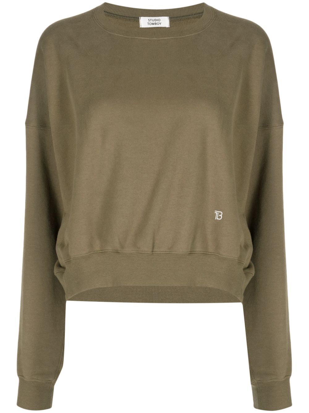 STUDIO TOMBOY Sweater met logoprint Groen