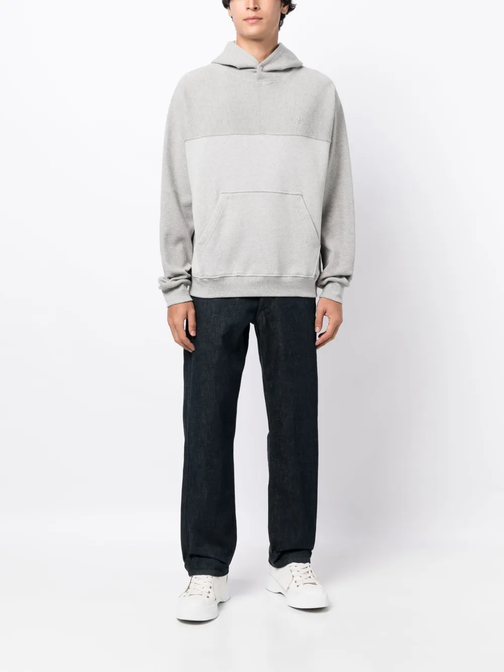 STUDIO TOMBOY Hoodie met geborduurd logo - Grijs