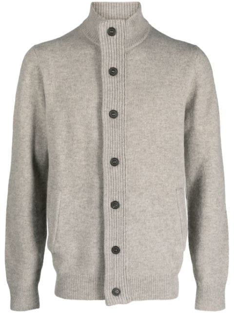 Barbour high-neck wool cardigan 