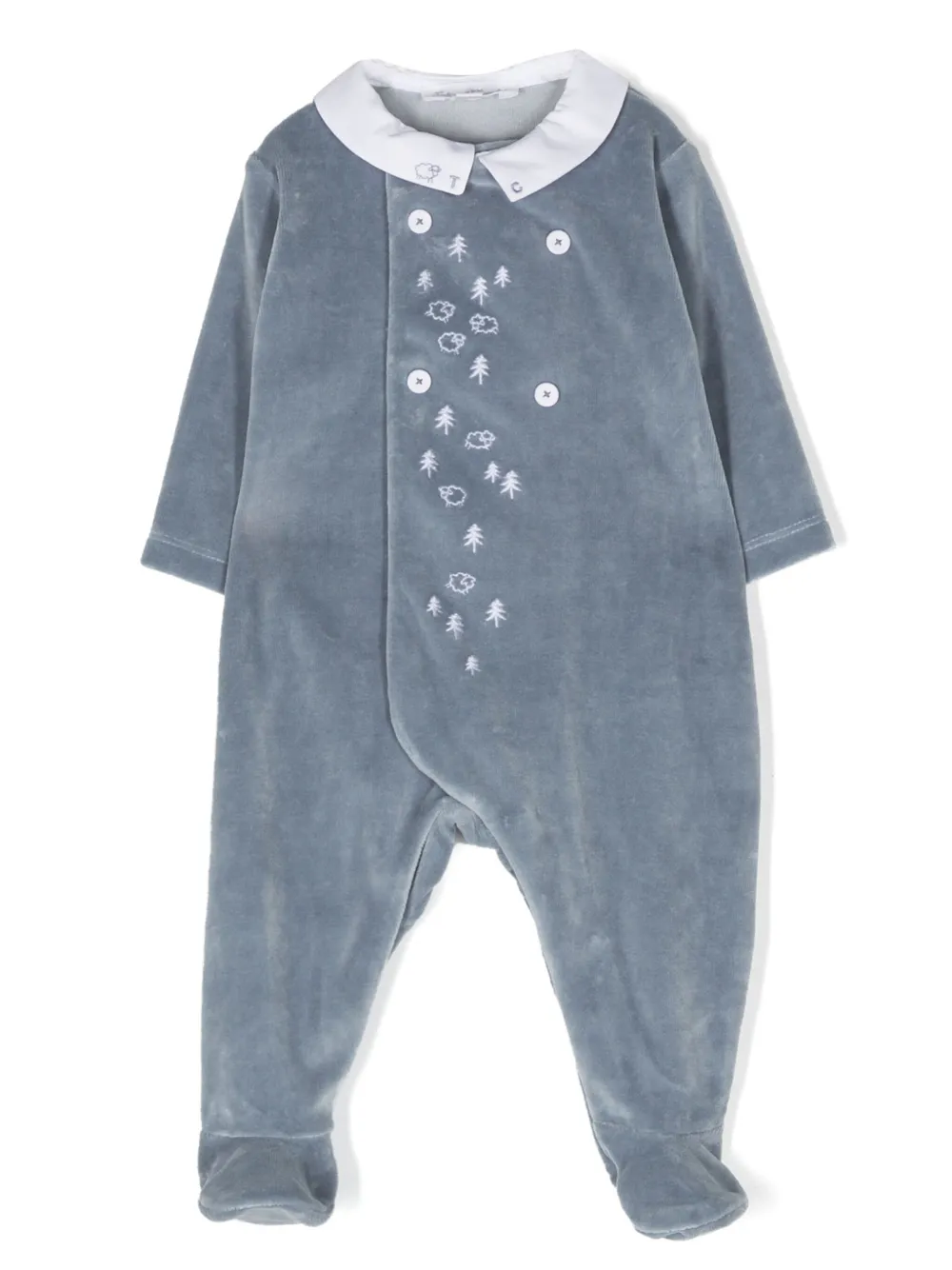 Tartine Et Chocolat Babies' Rounded-collar Body In Blue