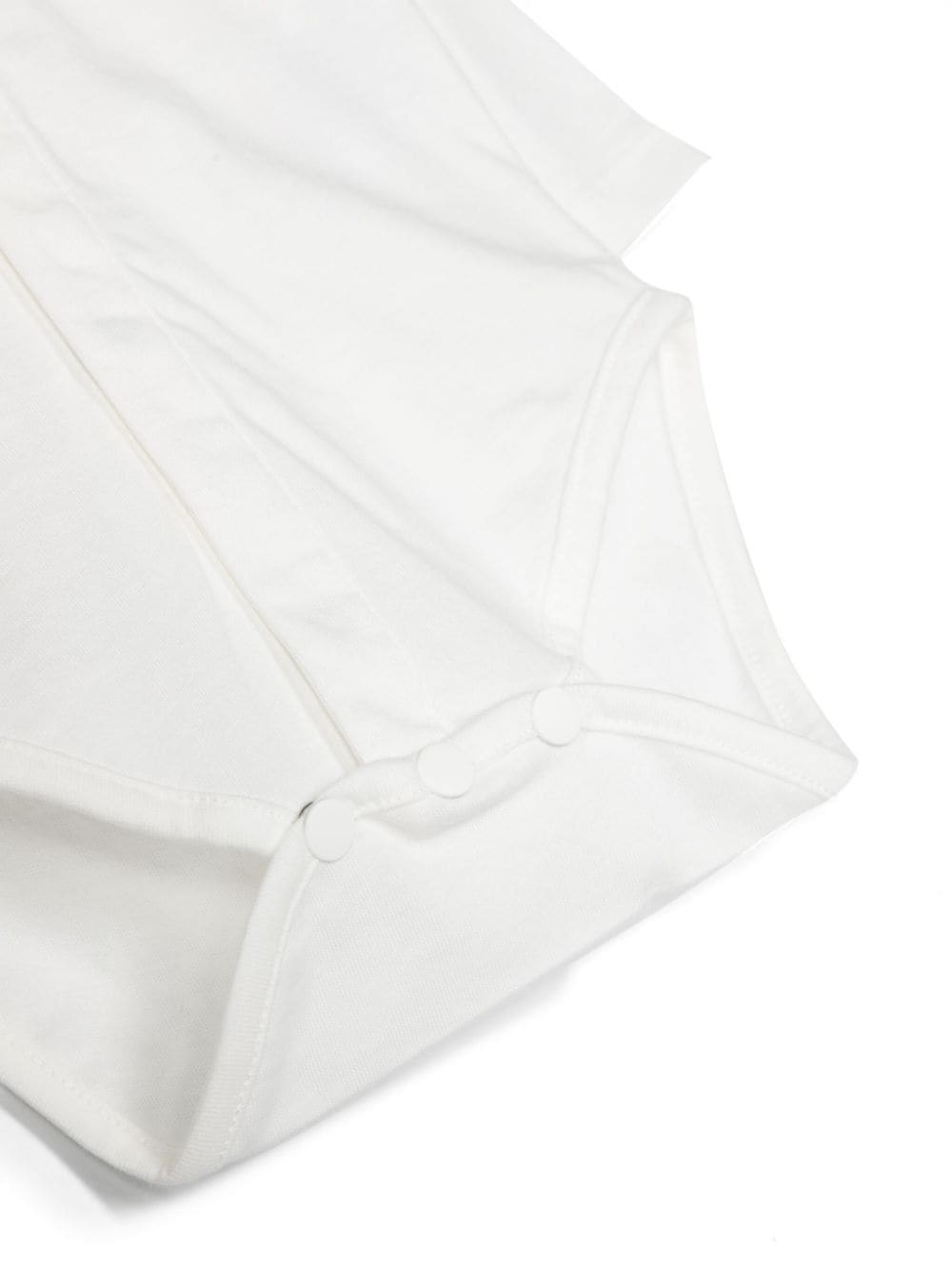 Shop Tartine Et Chocolat Bib-collar Cotton Body In White