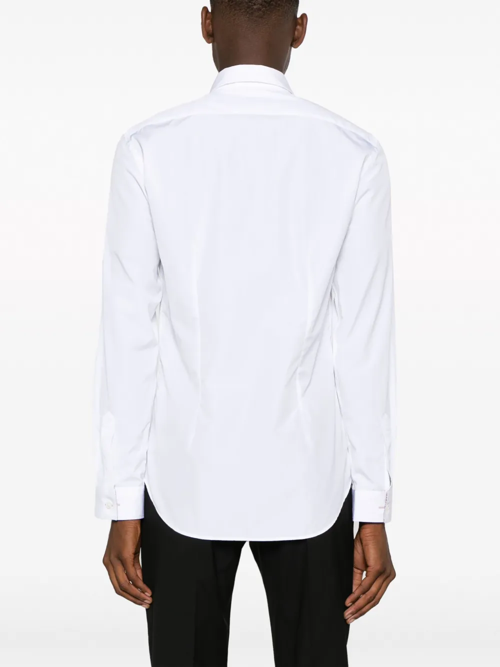 Shop Paul Smith Classic-collar Cotton Shirt In White