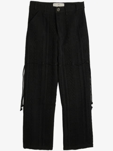 Song For The Mute chain-lace wide-leg trousers