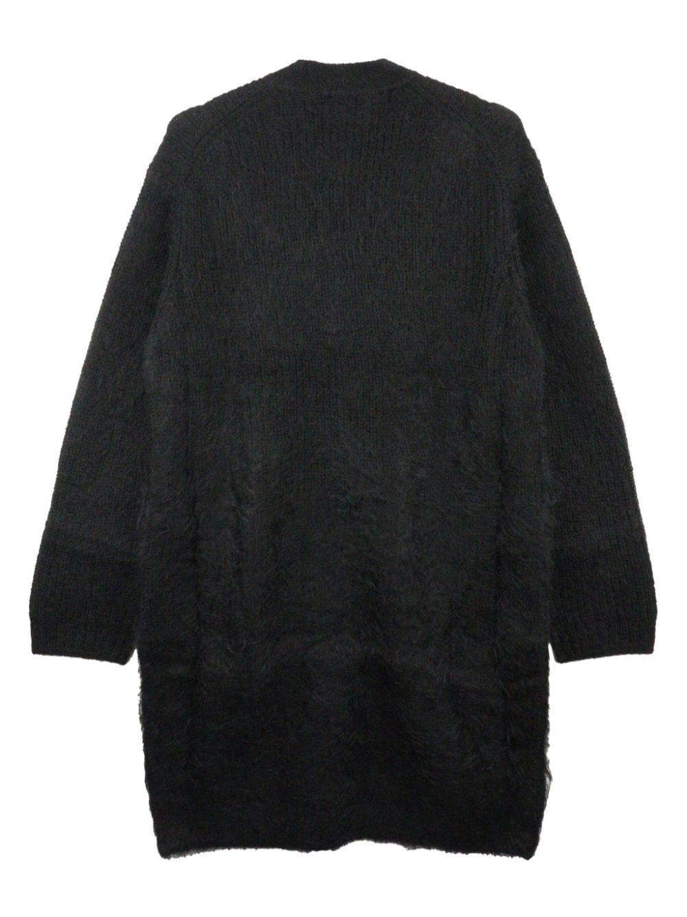 Yohji Yamamoto V-neck brushed cardigan - Zwart