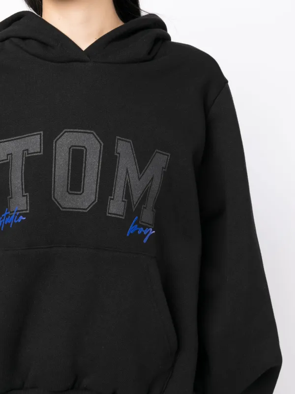 STUDIO TOMBOY logo-print Cotton Hoodie - Farfetch