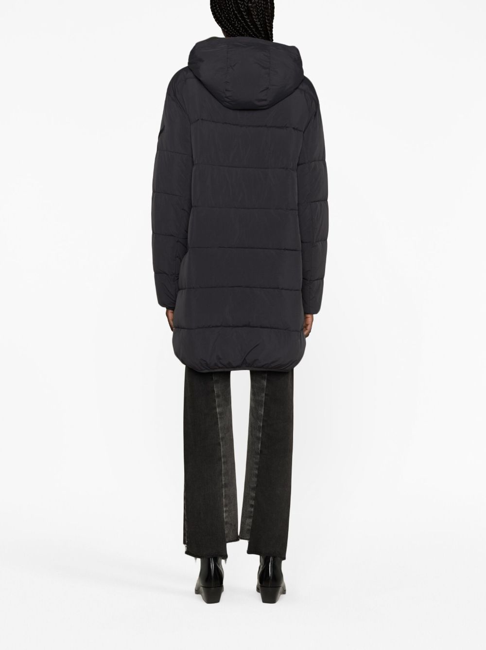 Shop Zadig & Voltaire Bristola Quilted Hooded Coat In Black