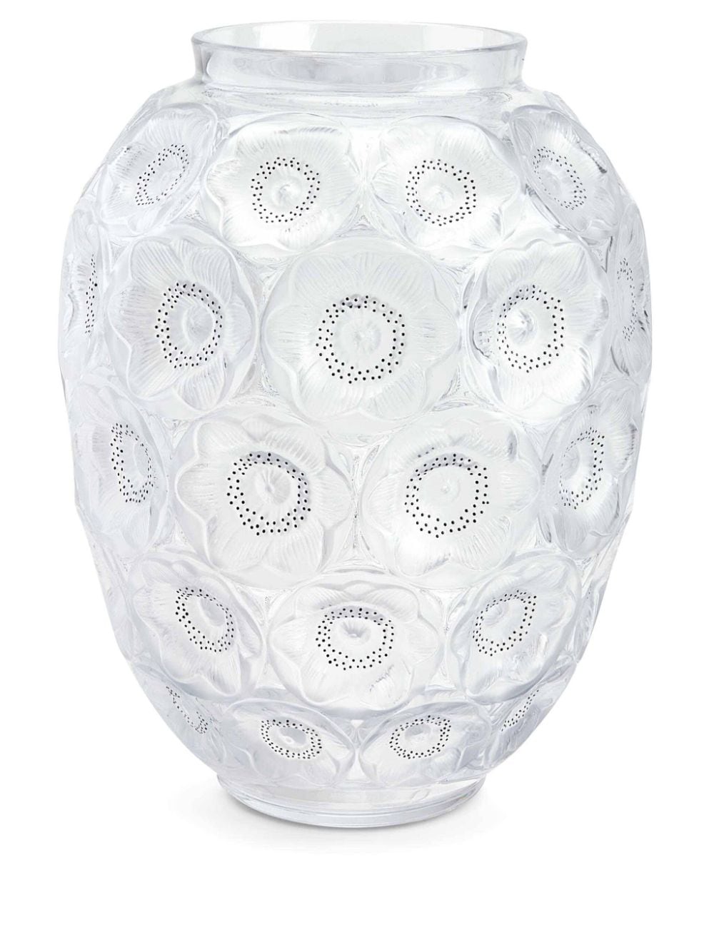 Lalique Anemones Grand Vase Aus Kristall In Clear