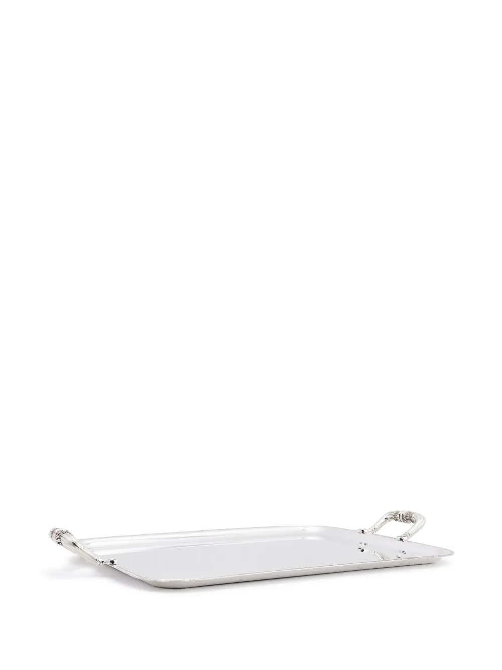 Christofle Malmaison Silver-plated Rectangular Tray In Silver