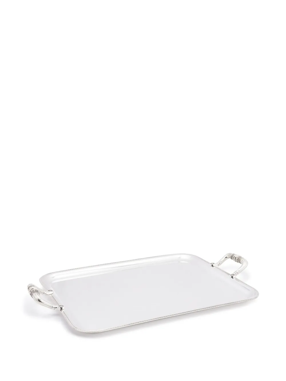 Christofle Malmaison Silver-plated Rectangular Tray In Silver